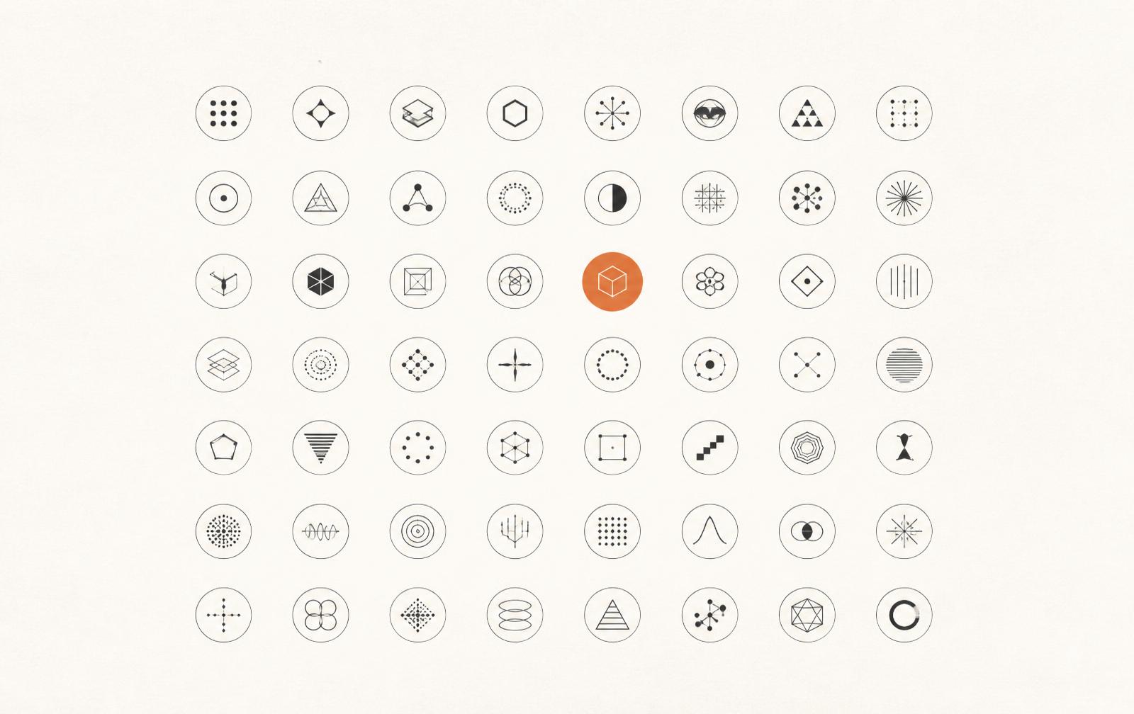 A quiet grid of geometric symbols representing 300 plus AI models